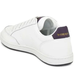 Baskets en Cuir Court Clay blanc/violet