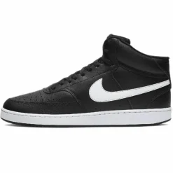 Baskets en Cuir Court Vision Mid noir/blanc