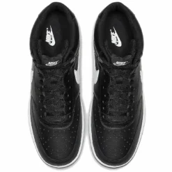 Baskets en Cuir Court Vision Mid noir/blanc
