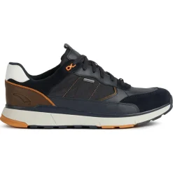 Baskets en Cuir Dolomia bleu marine