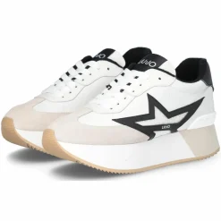 Baskets en Cuir Dreamy blanc/noir