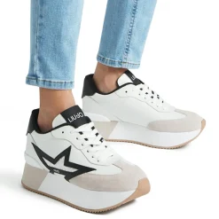 Baskets en Cuir Dreamy blanc/noir