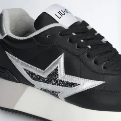 Baskets en Cuir Dreamy noir/argenté