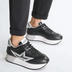 Baskets en Cuir Dreamy noir/argenté