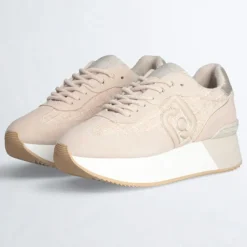 Baskets en Cuir Dreamy pêche