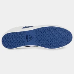 Baskets en Cuir Elsa blanc/bleu