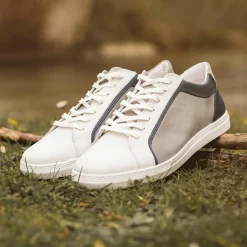 Baskets en Cuir et Velours de Cuir Kai grises