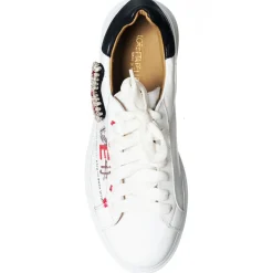 Baskets en Cuir Game blanc/noir/rouge