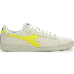 Baskets en Cuir Game L Fluo Wax blanc/jaune fluo