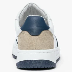 Baskets en Cuir Kadapa blanc/beige/bleu