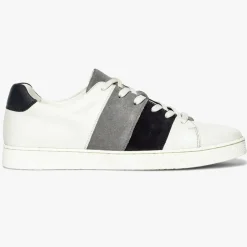 Baskets en Cuir Kemo blanc/gris/marine