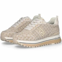 Baskets en Cuir Maxi sable