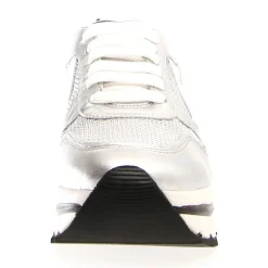 Baskets en Cuir May argentées - Talon 4 cm