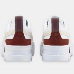 Baskets en Cuir Mayze Luxe blanc/bordeaux