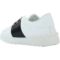 Baskets en Cuir Open blanc/noir