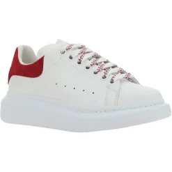 Baskets en Cuir Oversized blanc/rouge