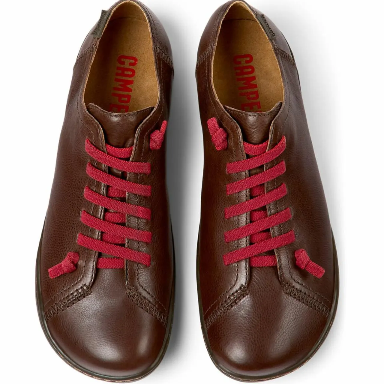 Baskets en Cuir Peu marron