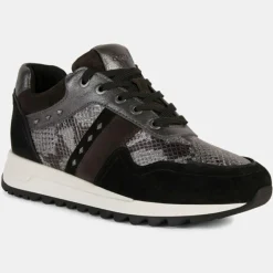 Baskets en Cuir running Tabelya gris/noir