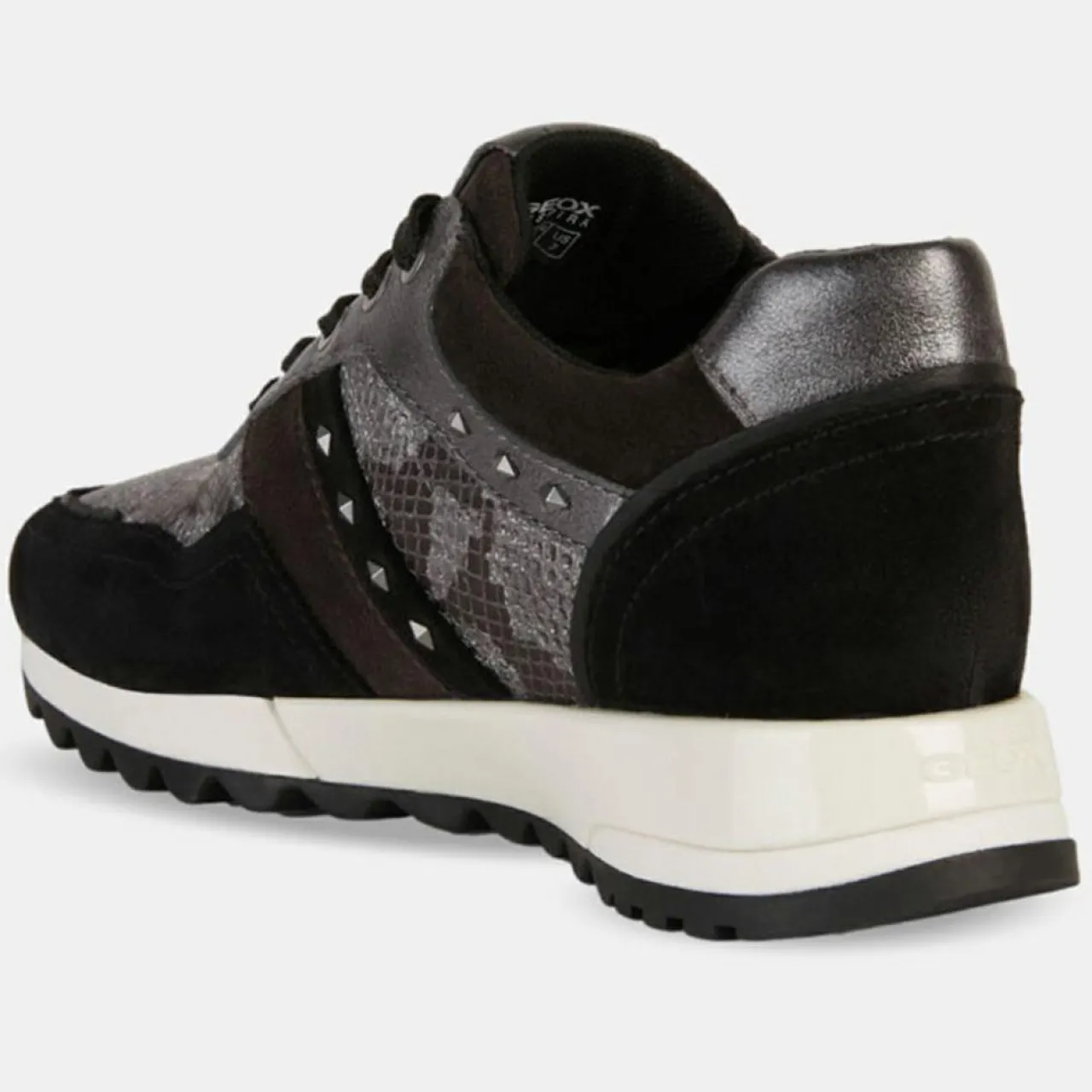 Baskets en Cuir running Tabelya gris/noir