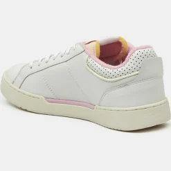 Baskets en Cuir Stadium blanc/rose