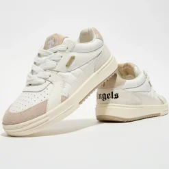 Baskets en Cuir University blanc/beige