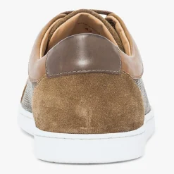 Baskets en Toile et Cuir Kizito cognac