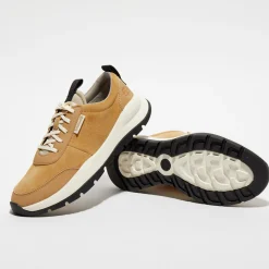 Baskets en Velours de Cuir Boroughs beiges