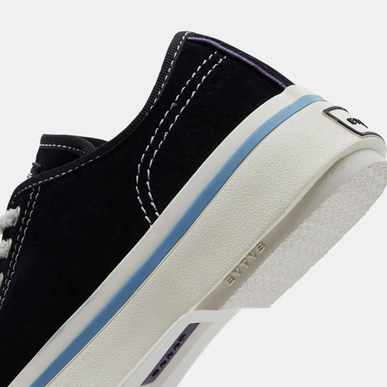 Baskets en Velours de Cuir Laguna blanc/noir