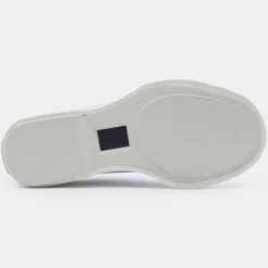 Baskets en Velours de Cuir Laguna blanc/noir