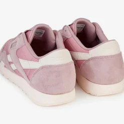 Baskets en Velours de Cuir & Mesh Cl Nylon J4 roses