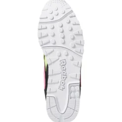 Baskets en Velours de Cuir & Mesh Rapide noir/vert/rose