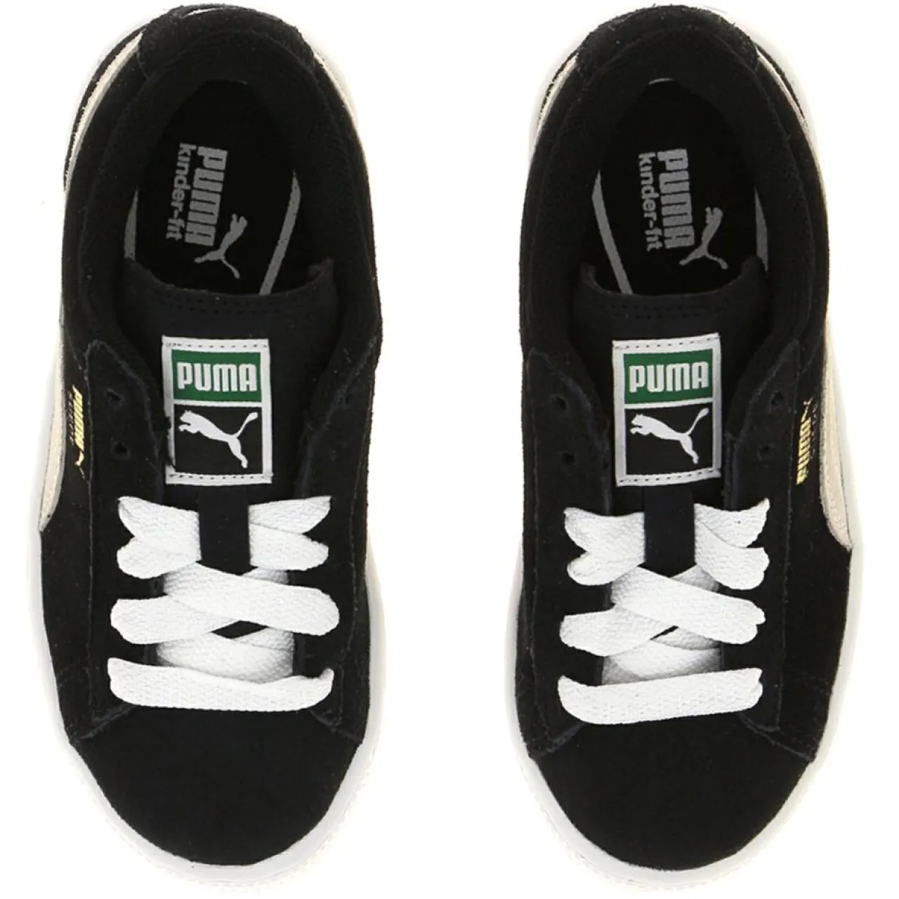 Baskets en Velours de Cuir à lacets noires