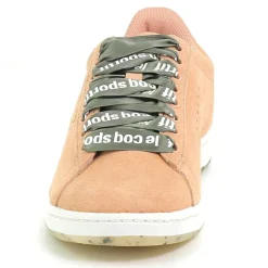 Baskets en Velours de Cuir Courtset rose moyen