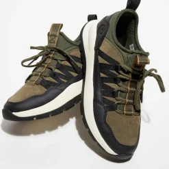 Baskets en Velours de Cuir Boroughs vertes