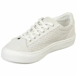 Baskets en Velours de Cuir ajourées Maliga Sud écrues