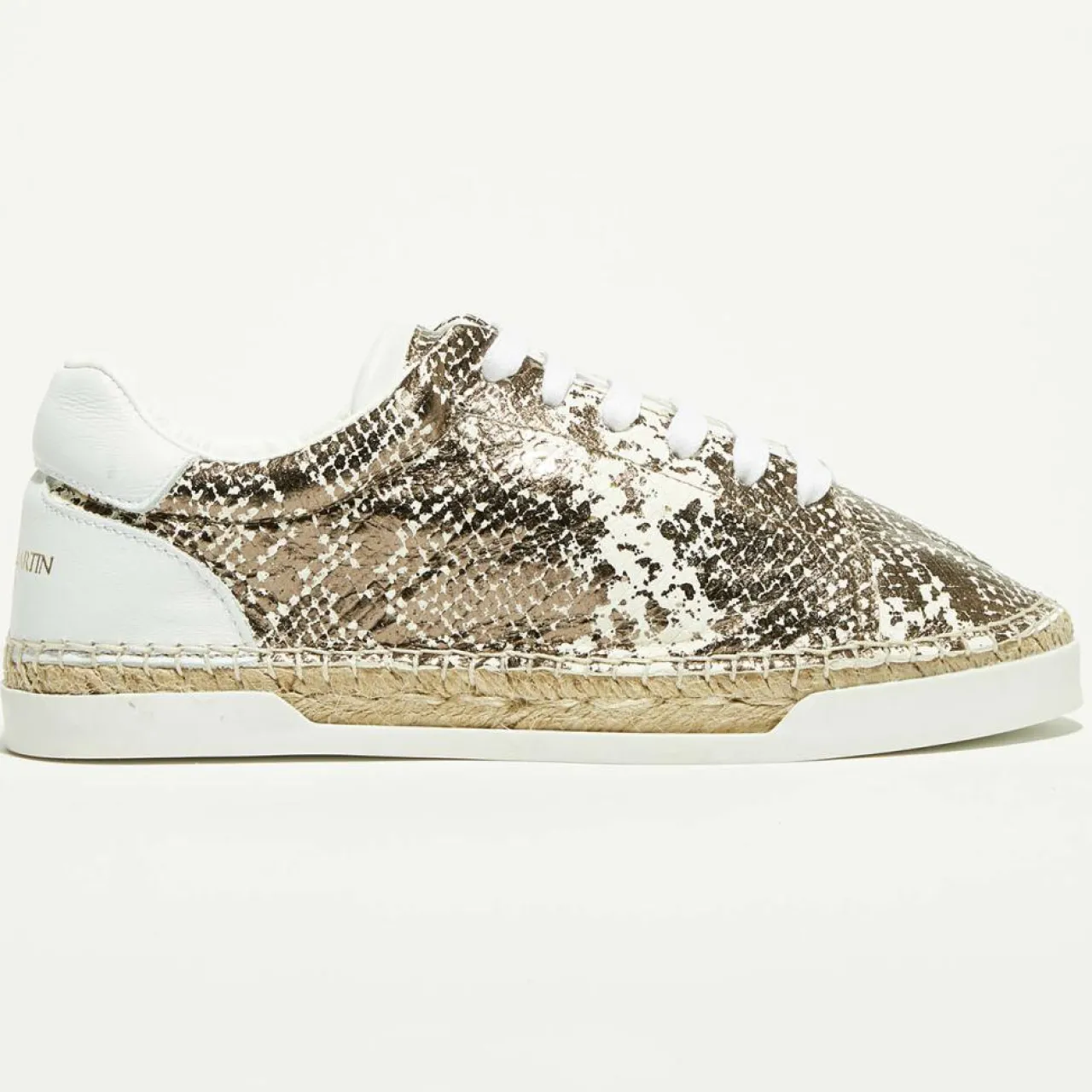Baskets espadrilles en Cuir Lancry python marron