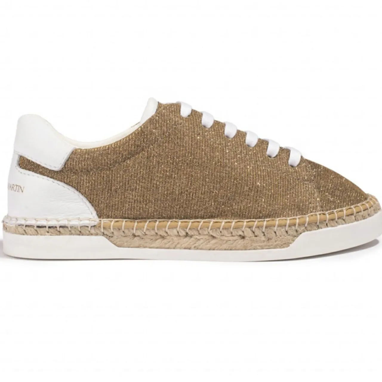 Baskets espadrilles en Cuir Lancry lurex dorées