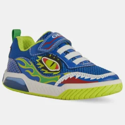 Baskets Inek à scratchs bleu/jaune