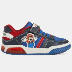 Baskets Inek Mario Geox x Super Mario à scratchs bleu/rouge