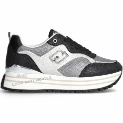 Baskets Maxi argenté/noir