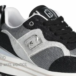 Baskets Maxi argenté/noir