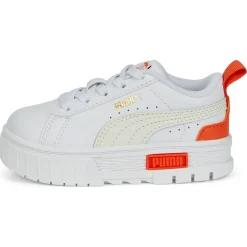 Baskets Mayze Lth AC blanc/orange