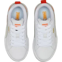 Baskets Mayze Lth blanc/orange