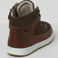 Baskets montantes en Cuir marron foncé