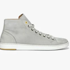 Baskets montantes en Velours de Cuir Hadrien grises