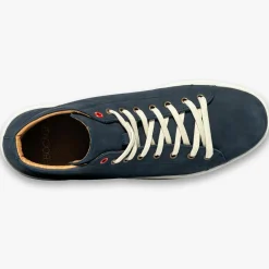 Baskets montantes en Velours de Cuir Hadrien marine