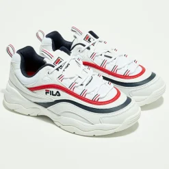 Baskets Ray Low blanc/marine/rouge