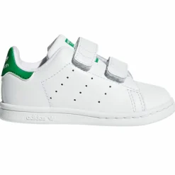 Baskets Stan Smith en Cuir à scratch blanc/vert