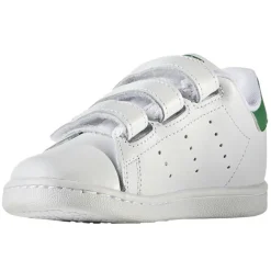 Baskets Stan Smith en Cuir à scratch blanc/vert