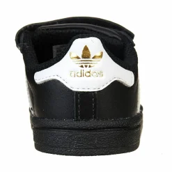 Baskets Superstar en Cuir à scratch noir/blanc